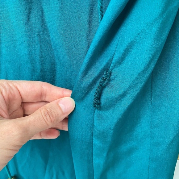 NWT Figue Long Green Embroidered Silk Kimono Kaftan Dress Lola S RRP $1,495.00 - Picture 7 of 13